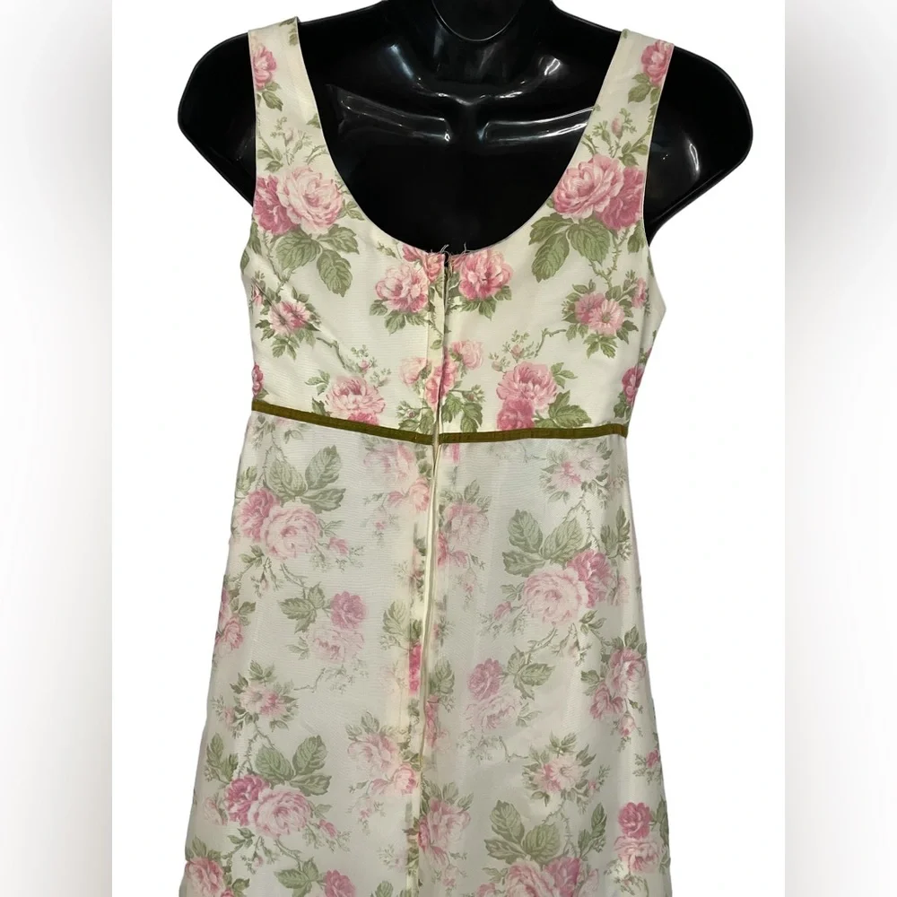 Vintage 60’ Lovely long Rose print dress - Picture 5 of 5